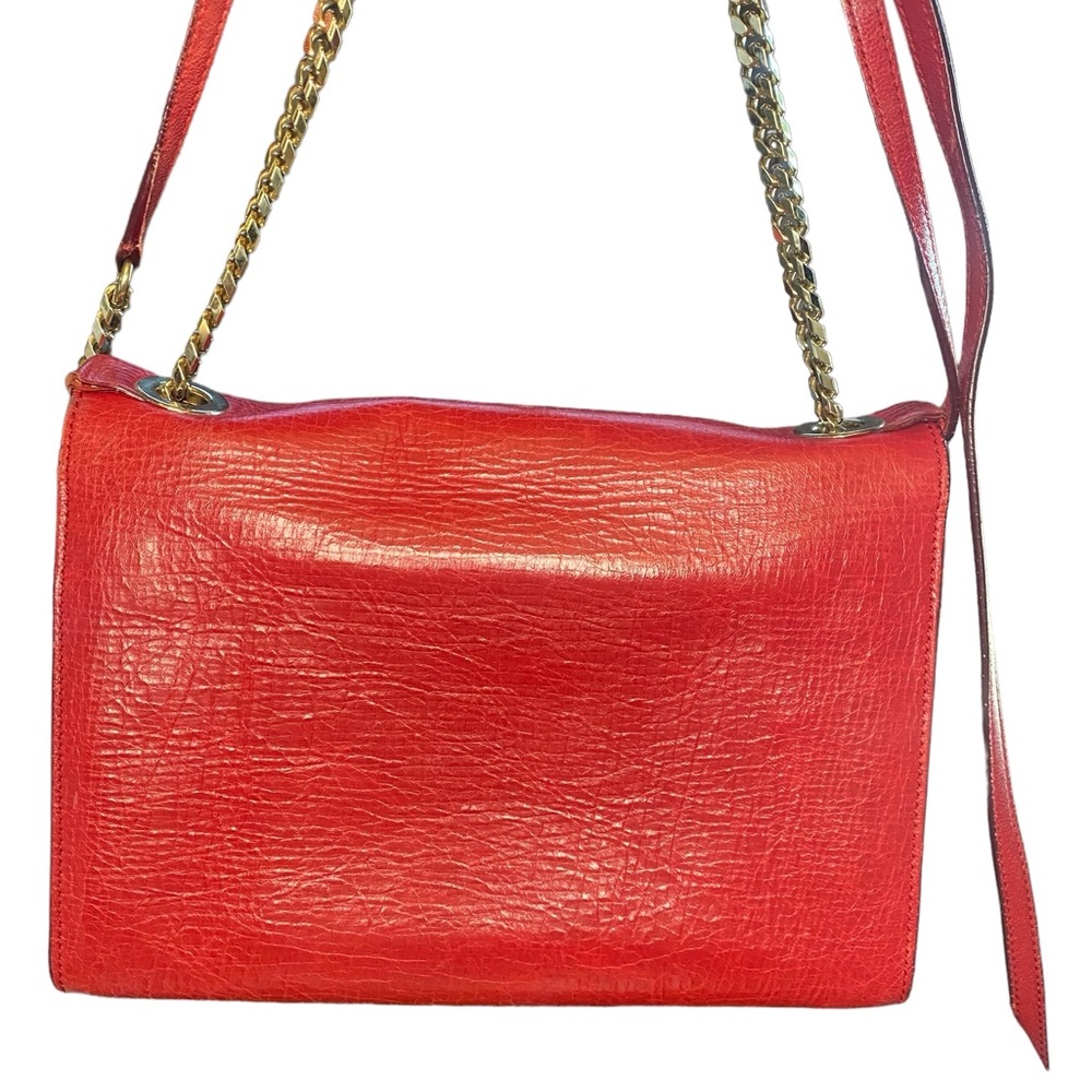 JIMMY CHOO REBEL RED LEATHER SHOULDER/CROSSBODY BAG - Picture 14 of 15
